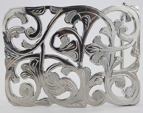 Charro Flowered Belt Buckle - RR Western Wear, Charro Flowered Belt Buckle