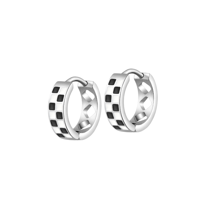 Checkered Titanium Hoops