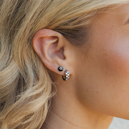 Checkered Titanium Hoops