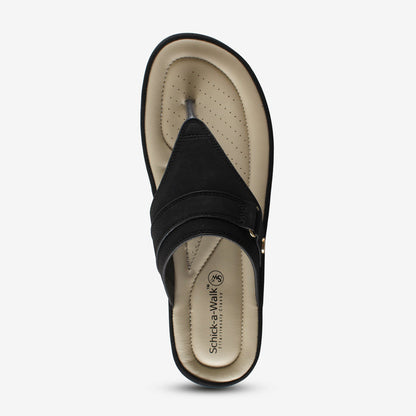 Chloe Black Thong – Adjustable Comfortable Sandals for Women