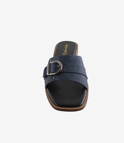 Cicilia Blue – Woven Flat Sandals for Women