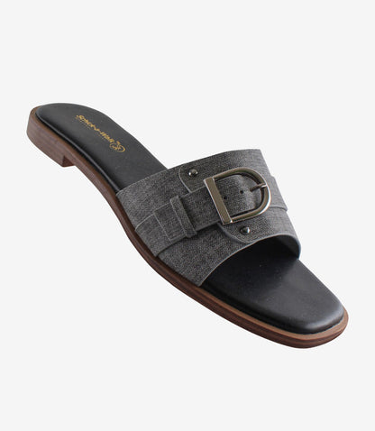 Cicilia Grey – Woven Flat Sandals for Women