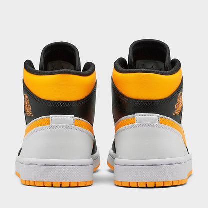 Women's Jordan 1 Mid SE White/Laser Orange-Black (CV5276 107)