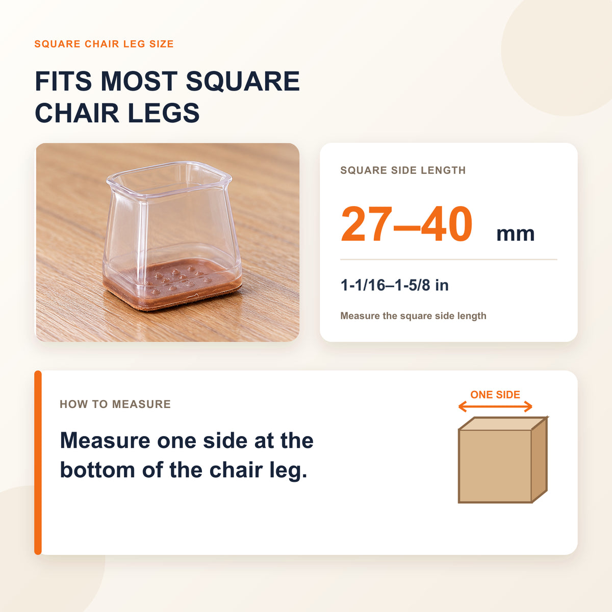 Clear Silicone Chair Leg Protectors with Felt Pads – Anti-Scratch, Noise-Reducing Furniture Floor Protectors