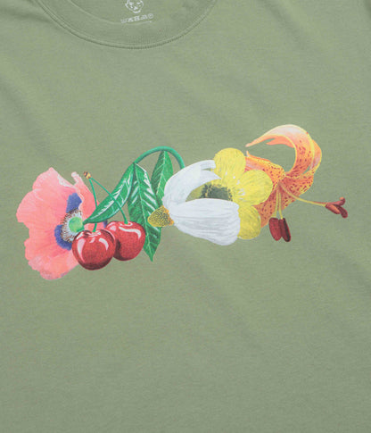 Dancer Glam Flowers T-Shirt - Hedge Green