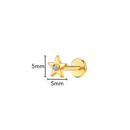 Desert Star Flat Back Stud