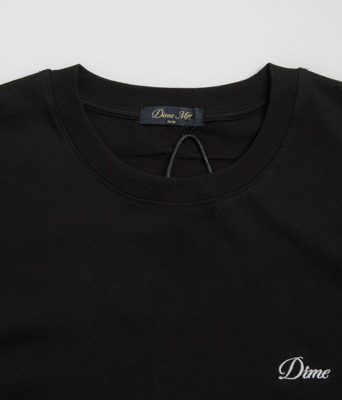 Dime Cursive Small Logo T-Shirt - Black