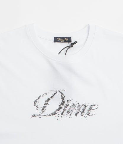 Dime Cursive Smashed T-Shirt - White