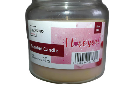 Duftkerze „I love you“ im Bonbonglas – 435 ml | LIVARNO home