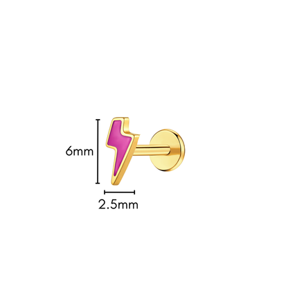 Electric Pink Flat Back Stud