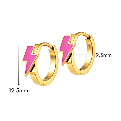 Electric Summer Hoops in Titanium