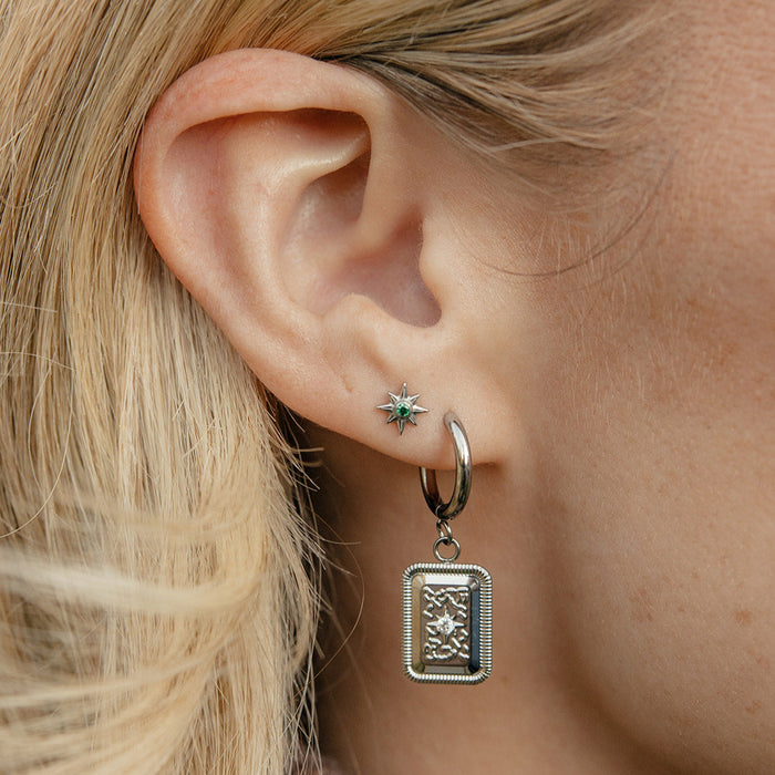Emerald Nova Flat Back Stud
