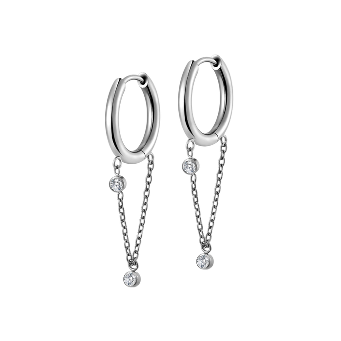 Endless Horizon Hoops in Titanium