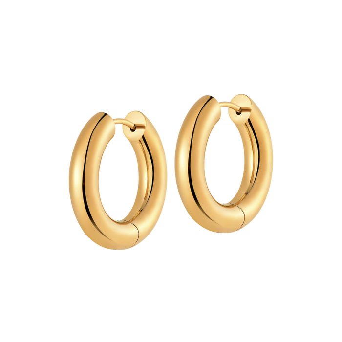 Extra Chunky Clicker Hoops in Titanium