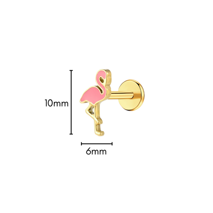 Flamingo Flat Back Stud
