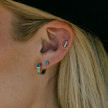 Gem Bar Flat Back Stud