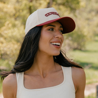 Get Pierced Trucker Hat in Berry