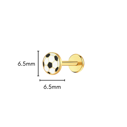 Goal Getter Enamel Flat Back Stud