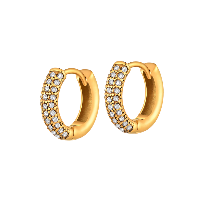 Golden Glow Hoops