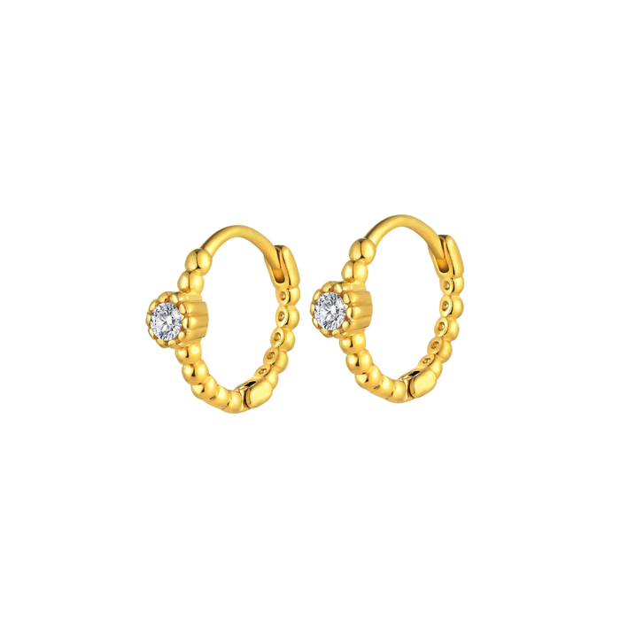Good Fortune Beaded Hoops