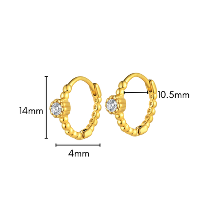 Good Fortune Beaded Hoops