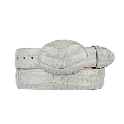 Grey Caiman Belly Cowboy Belt