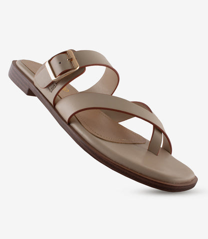 Hazel Cream – Toe-Ring Flats for Women