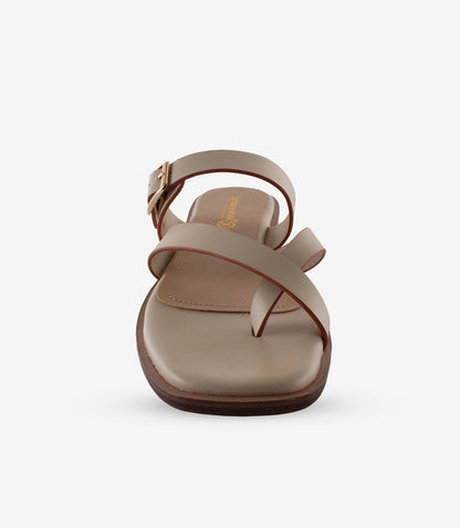 Hazel Cream – Toe-Ring Flats for Women