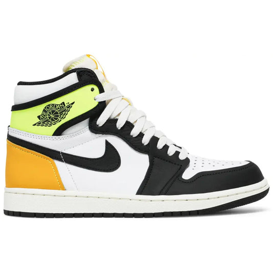Jordan 1 Retro High White Black Volt University Gold