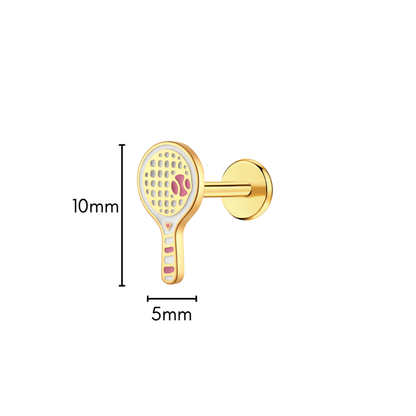 Match Point Enamel Flat Back Stud