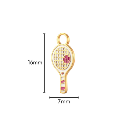 Match Point Enamel Hoop Charm