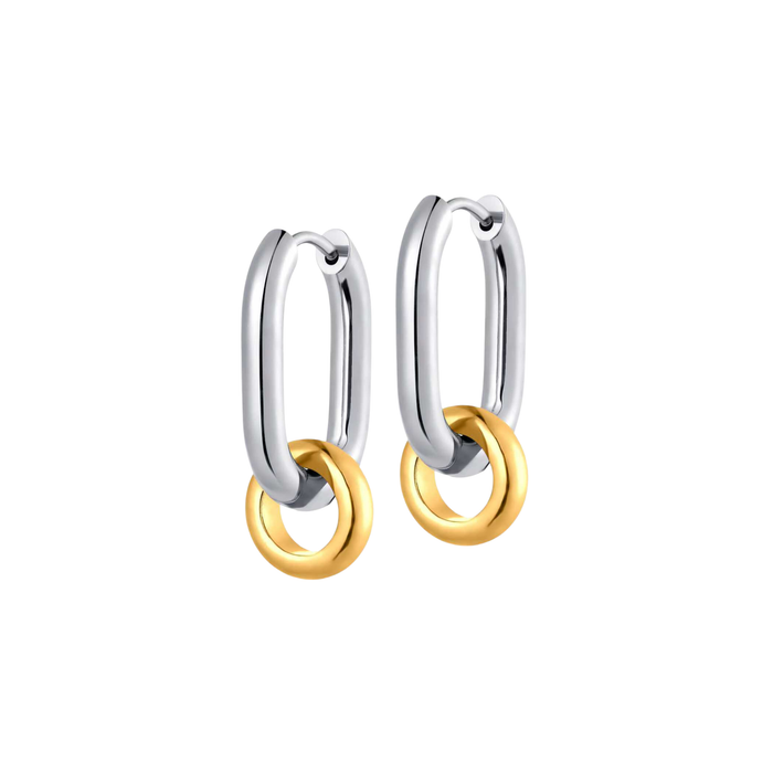Mixed Mood Hoops in Titanium