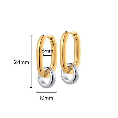 Mixed Mood Hoops in Titanium