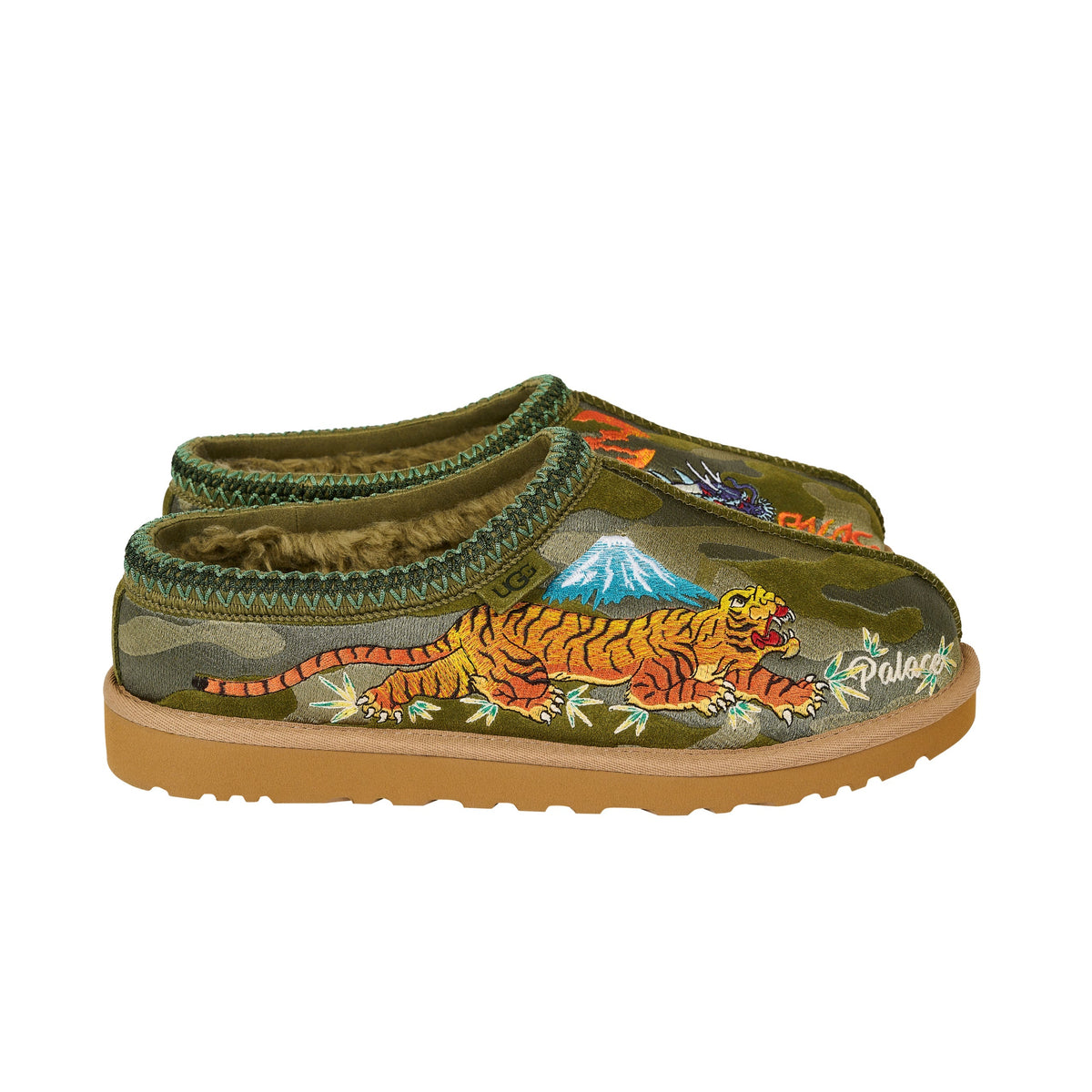 Palace UGG Tasman Slipper Burnt Olive Camo