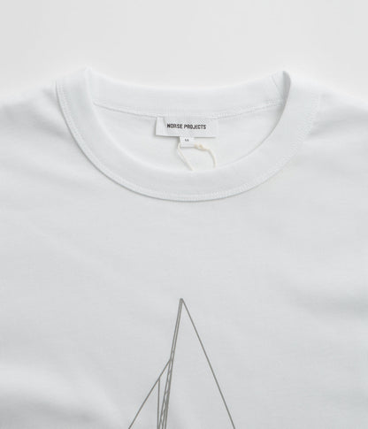Norse Projects Holger Organic Boat Print T-Shirt - White