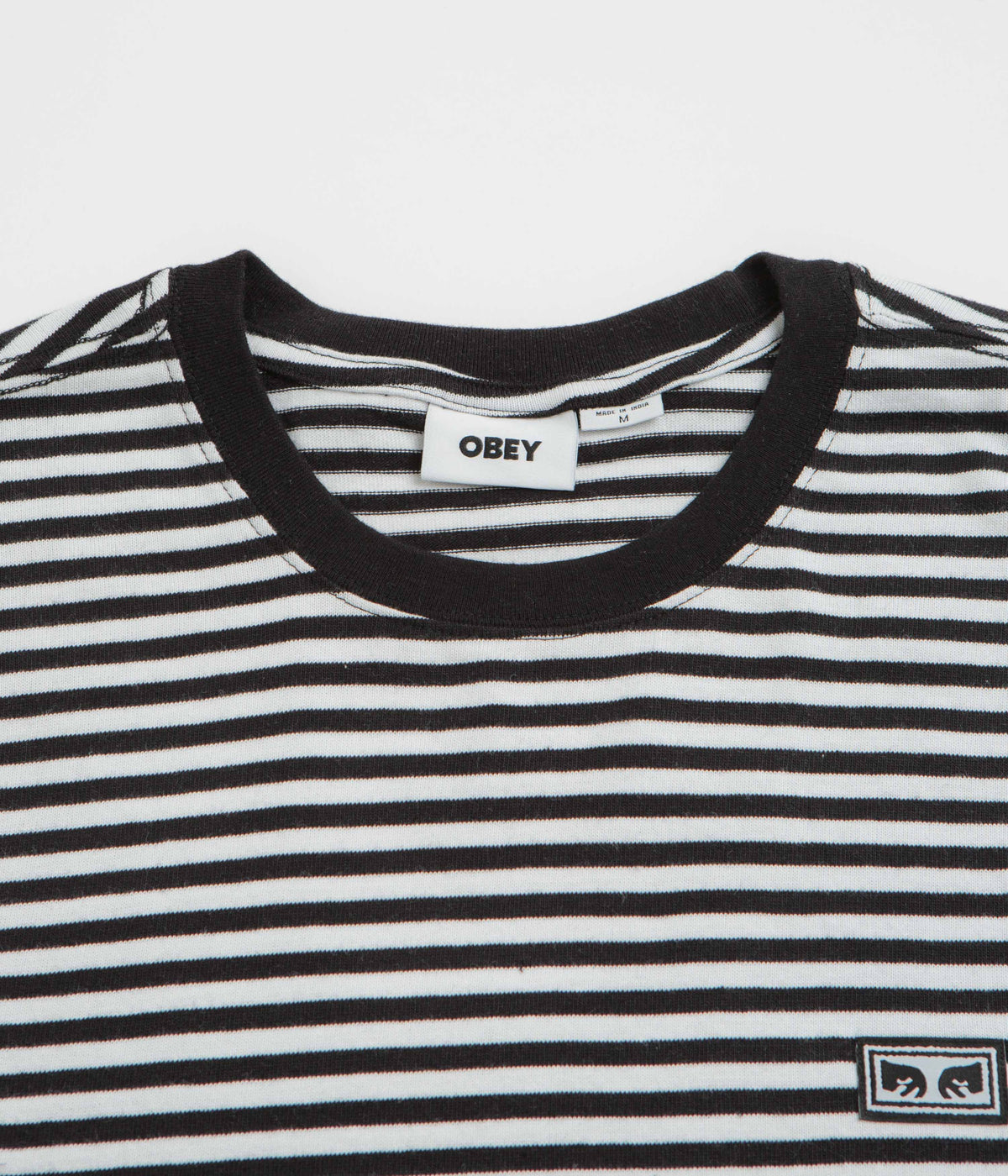 Obey Established Works Eyes Stripe Long Sleeve T-Shirt - Black Multi