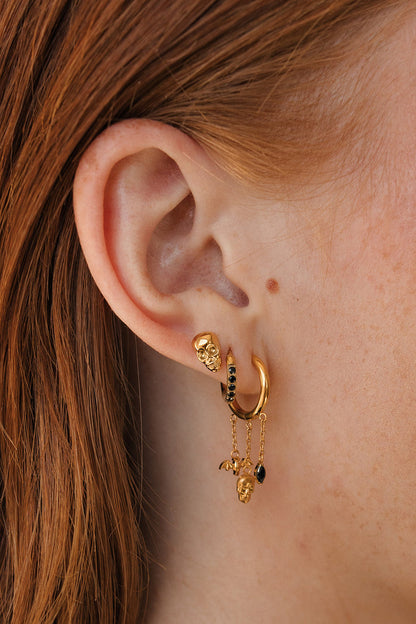 Onyx Dress Me Up Hoops in Titanium