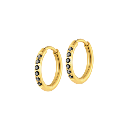 Onyx Dress Me Up Hoops in Titanium