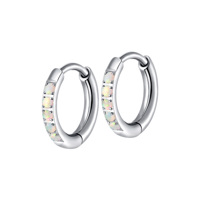 Opal Dress me up Hoops in Titanium