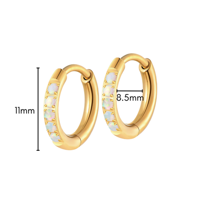 Opal Dress me up Hoops in Titanium