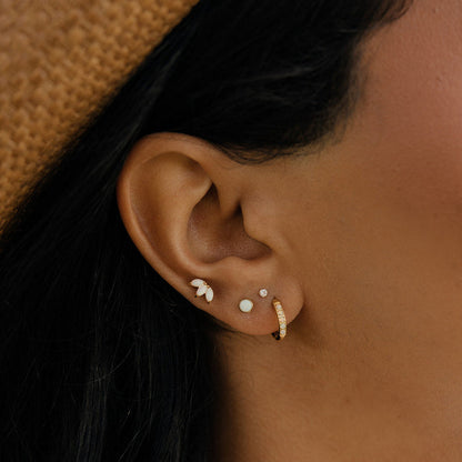 Opal Dress me up Hoops in Titanium