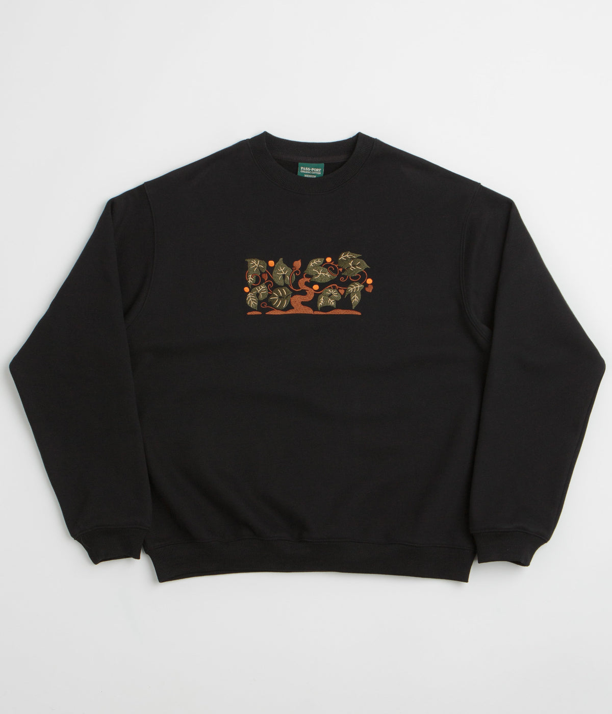 Pass Port Orchard Organic Crewneck Sweatshirt - Black