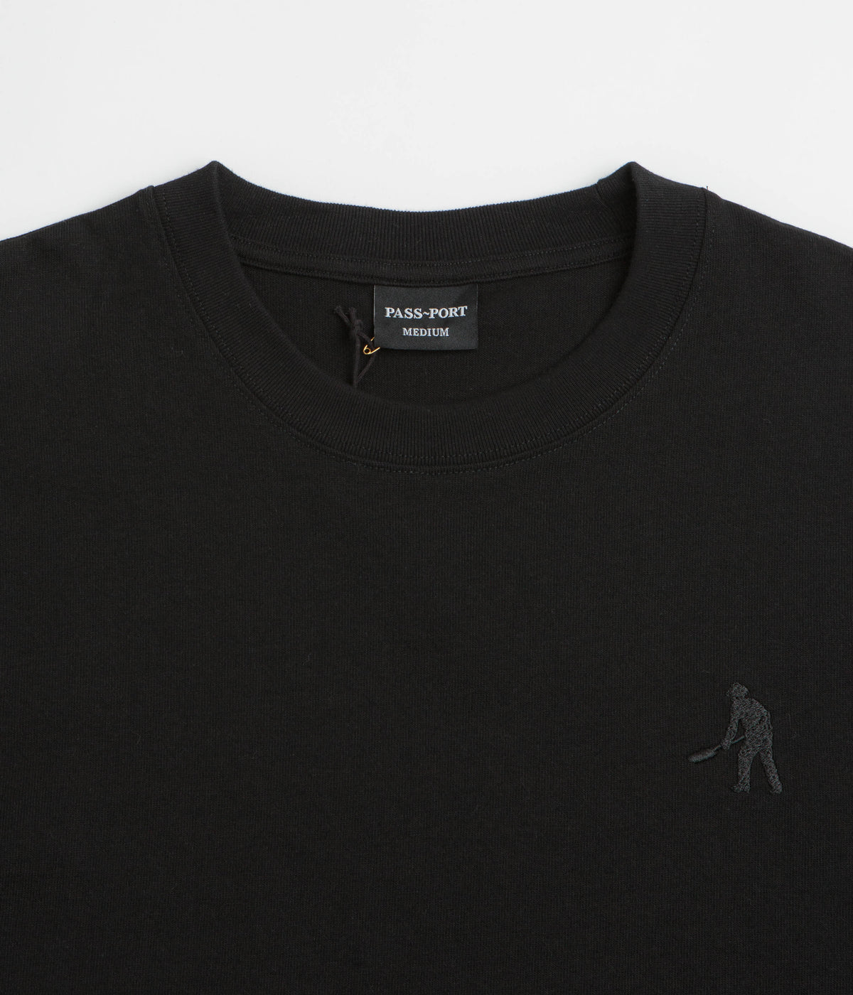 Pass Port Solid Workers T-Shirt - Black