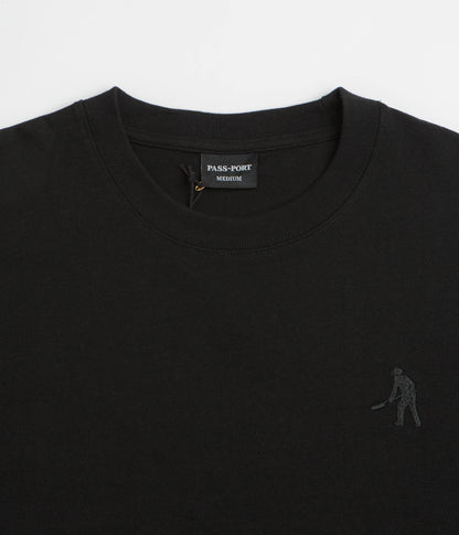 Pass Port Solid Workers T-Shirt - Black