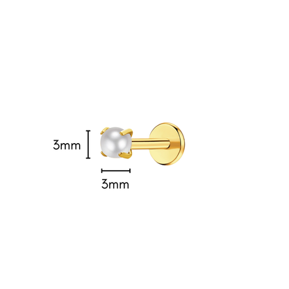 Pearl Flat Back Stud