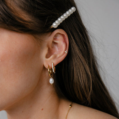 Pearl Trinity Flat Back Stud