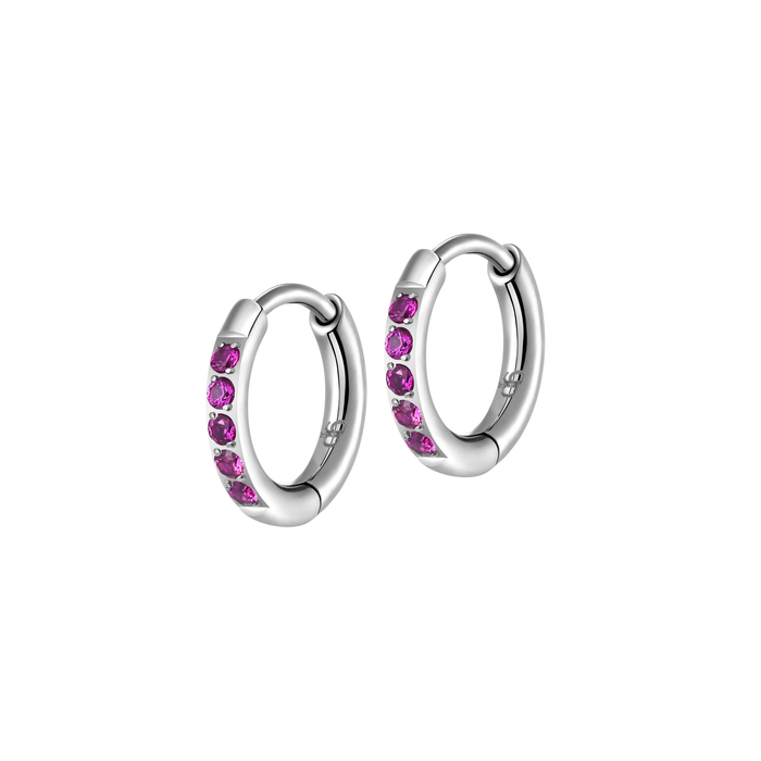 Pink Punch Dress me up Hoops in Titanium