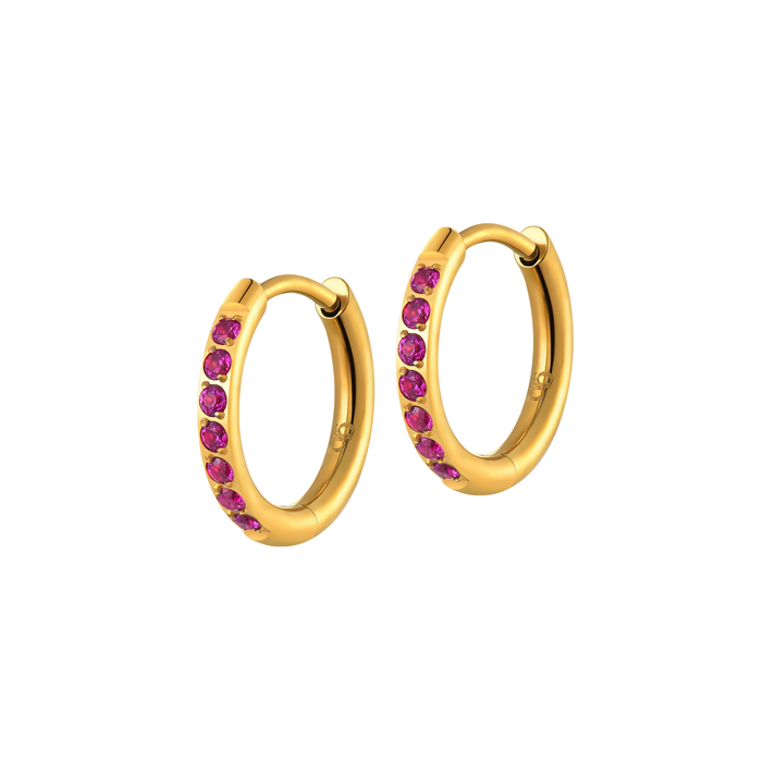 Pink Punch Dress me up Hoops in Titanium