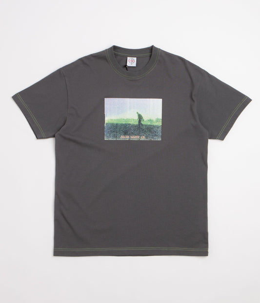 Polar Beach Walk Contrast T-Shirt - Graphite / Green