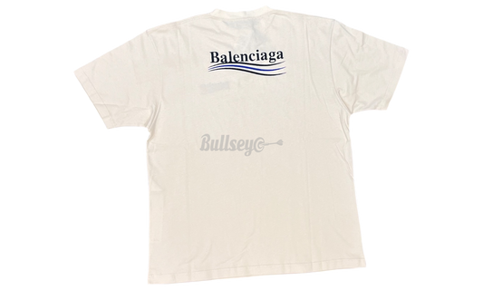 Balenciaga Political Campaign Logo Beige T-Shirt